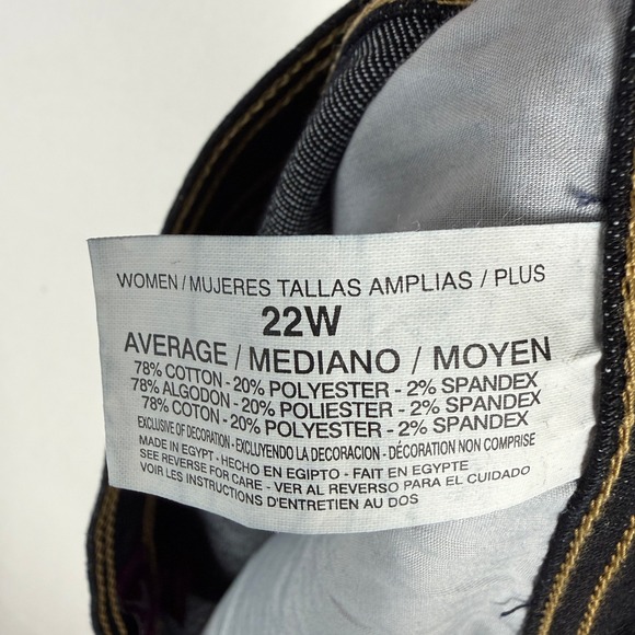 NEW Gloria Vanderbilt Amanda Jeans Womens 22W Stretch Classic Fit Dark Denim - Picture 11 of 11